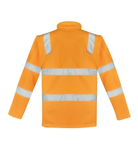 Picture of Syzmik, Unisex Hi Vis Vic Rail 2 in 1 Softshell Jacket